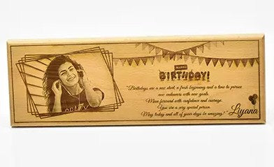 Photo n Birthday Message Personalised Plaque