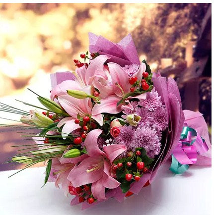 Pink Purple Flower Bouquet