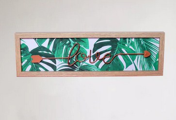 Premium Quality Leaf Print Love Frame