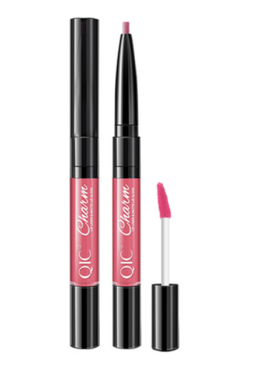 QIC2 In 1 Lip Liner & Matte Lip Gloss Pencil