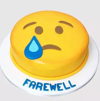 Sad Smiley Chocolate Cake