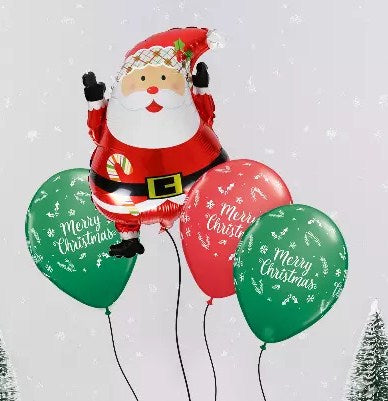 Santa and Merry Christmas Balloon Set