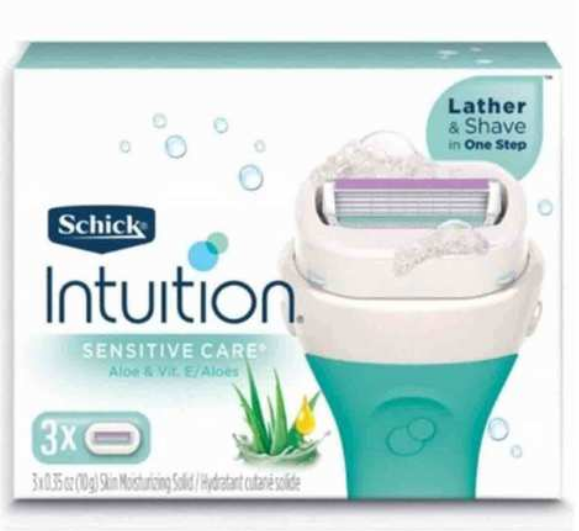 Schick Intuition Natural Sensitive Core Blade 10g x 3 Piece