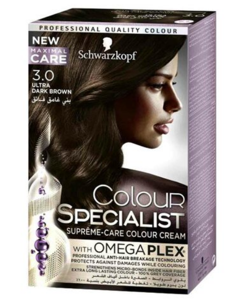 Schwarzkopf Colour Specialist Cream 3.0 Ultra Dark Brown 60ml