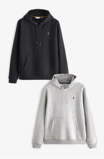 Jersey Hoodie 2 Pack Navy Blue /Grey Marl