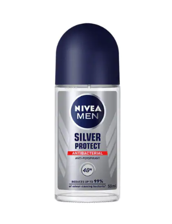 Nivea Silver Protect Antibacterial Anti-Perspirant Roll-On Clear 50ml