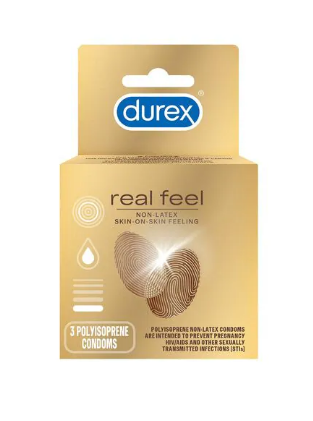 Durex Real Feel Condoms Beige 3 count