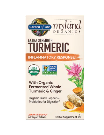 Mykind Organics Extra Strength Turmeric Tablets 2 Month Supply (60Ct)