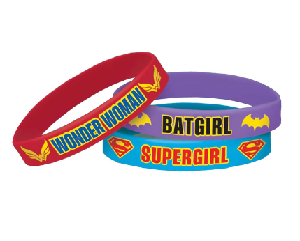 DC Superhero Girls Rubber Bracelets 6pcs