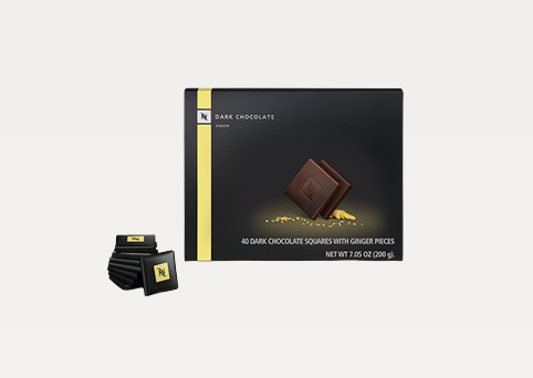DARK CHOCOLATE WITH GINGER PIECES (40 PIECES)