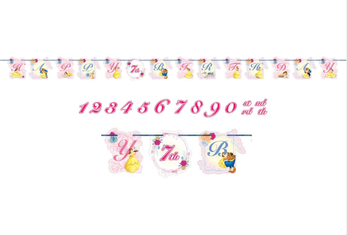 Disney Beauty And The Beast Ribbon Banner