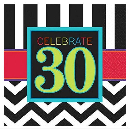 30th Celebration Beverage Tissues
