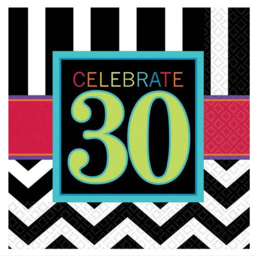 30th Celebration Luncheon Tissues 16pcs