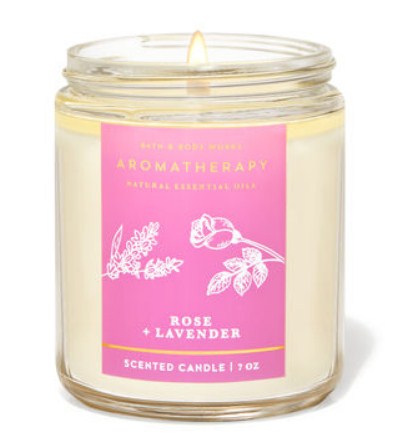 ROSE LAVENDER Single Wick Candle