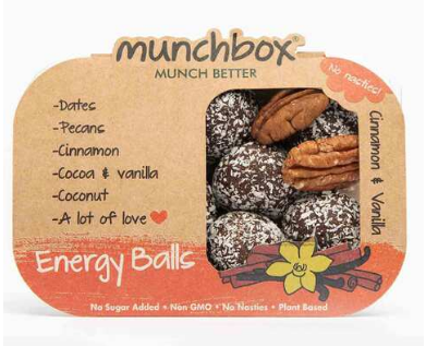 Munchbox Cinnamon and Vanilla Date Balls 80g