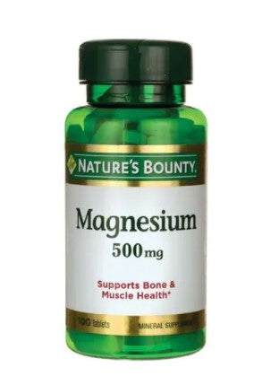 Nature\'s Bounty Magnesium 500 mg Mineral Supplement 100 Tablets