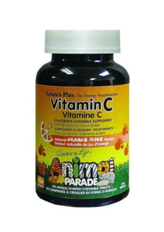 Nature\'s Plus Animal Parade Vitamin C Chewable Supplement Animal Shaped Tablets 90 count