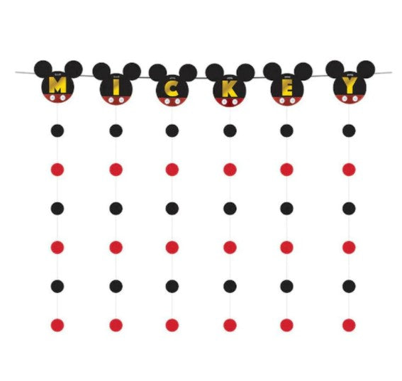 Disney Mickey Mouse Forever Floral String Banner