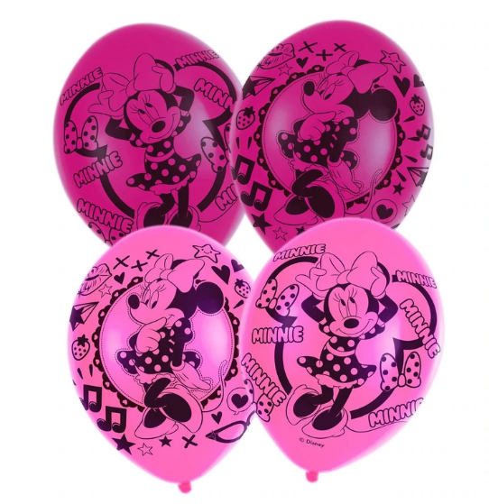 Minnie Mouse Latex Balloons 11in, 6pcs