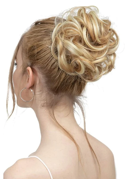 Natural Curly Synthetic Hair Updo