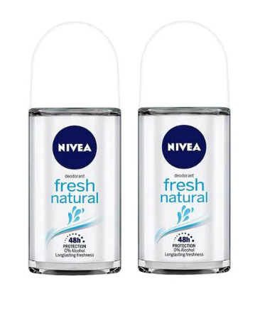 Nivea Fresh Natural Deodorant Roll On 50ml x2