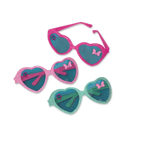 Minnie Mouse Glitter Heart Glasses 6pcs