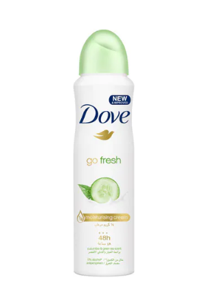 Dove Go Fresh Women Antiperspirant Deodorant Spray For Refreshing 48Hour Protection Cucumber & Green