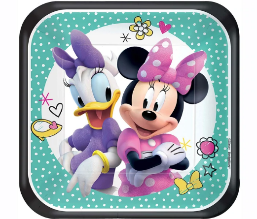 Minnie Mouse Happy Helper Square Paper Plates 7in, 8pcs