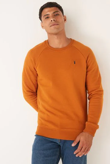 Crew Sweatshirt Amber Orange