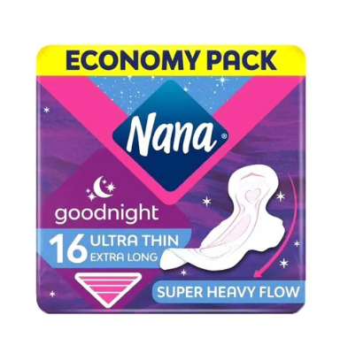 Nana Goodnight Ultra Thin Large Sanitary Pad With Wings 16 count White