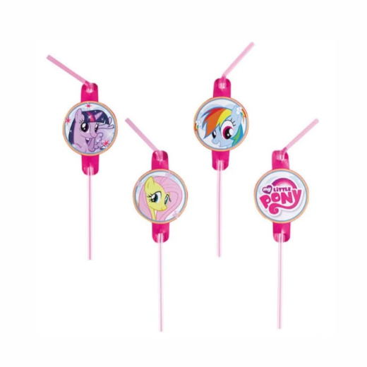 My Little Pony Rainbow Drinking Straws 8pcs
