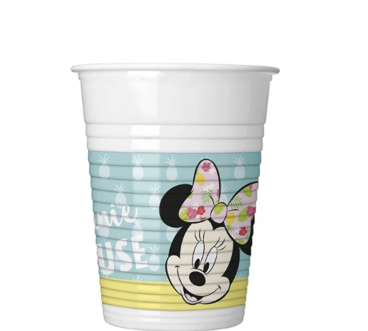 Minnie Tropical Plastic Cups 7oz, 8pcs