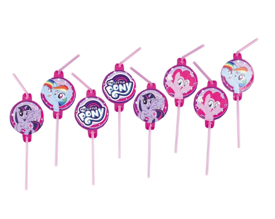 My Little Pony Drinking Straws 24cm,8pcs