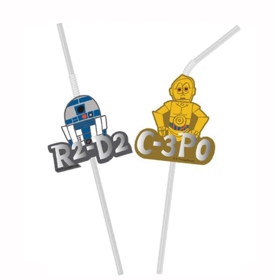 Disney Star Wars Paper Cut Drinking Straws 6pcs