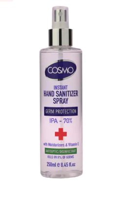 Pack Of 2 Instant Hand Sanitizer Spray Blue 250ml