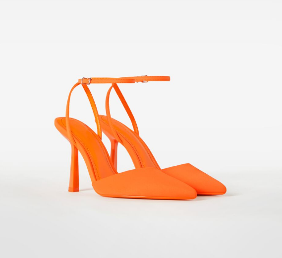 Heeled slingback strap shoes