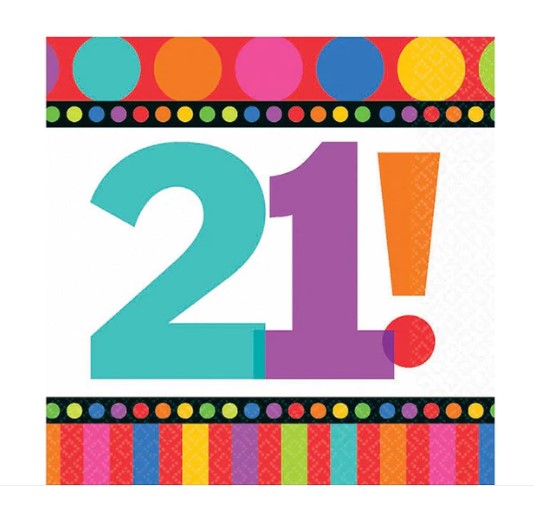21! Dots And Stripes Beverage Tissues 16pcs