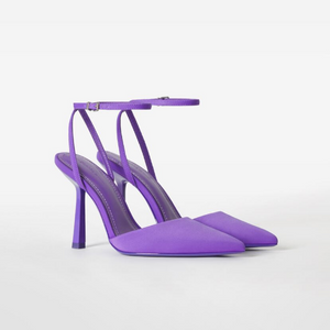 Heeled slingback strap shoes