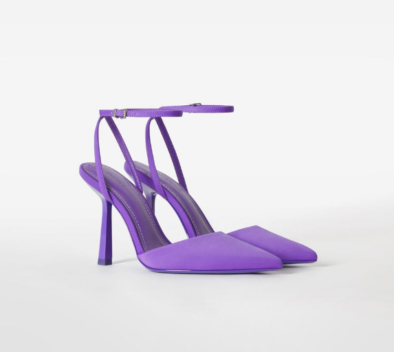 Heeled slingback strap shoes