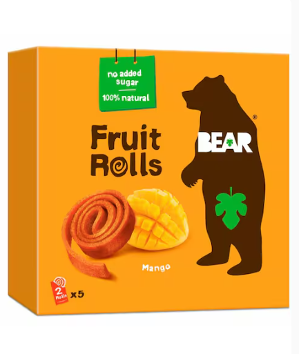 Bear Dino Paws Strawberry And Apple Pure Fruit Snacks 20g Pack of 5