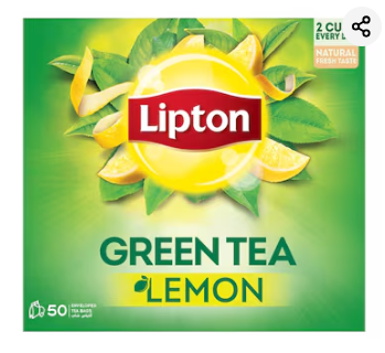 Lipton Green Tea Lemon 50 Envelope Tea Bags