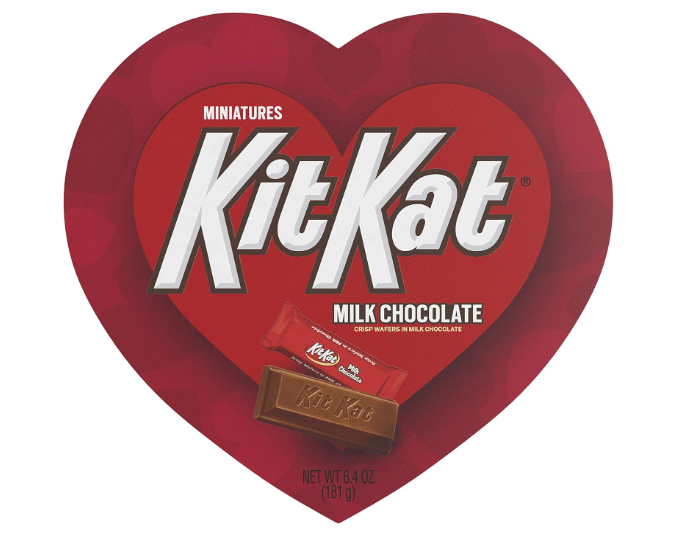 KitKat Kit Kat, Chocolate Wafer Miniatures Candy Valentine's Heart Box, 6.4 Oz.