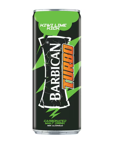 Barbican Turbo Non-Alcoholic Carbonated Malt Drink Kiwi Lime Kick 240ml