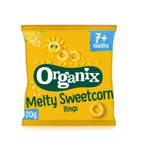 Organix melty sweetcorn rings 7+ months 20g