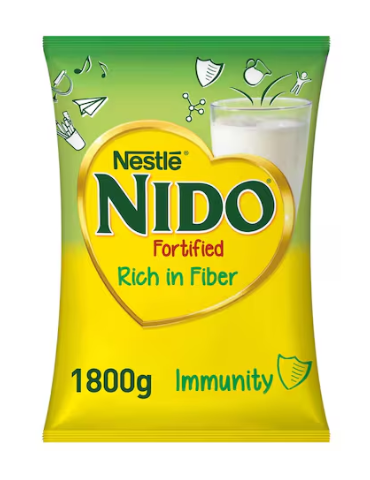 Nestle Nido Fortified Milk Powder Rich In Fiber Pouch 1800g