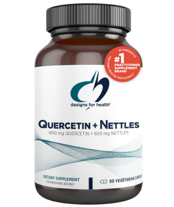 Designs for Health Quercetin + Nettle Supplement - Nettle Leaf + Quercetin Supplements with Flavonoids - Powerful Antioxidants for Immune Support & Healthy Histamine Levels (90 Vegan Capsules)