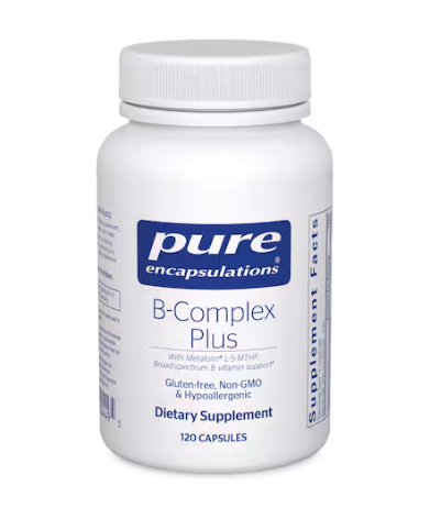 Pure Encapsulations BComplex Plus B Vitamins Supplement to Support Neurological Health Cardiovascular Health Energy Levels Nervous System Support with Vitamin B12 More 120 Capsules