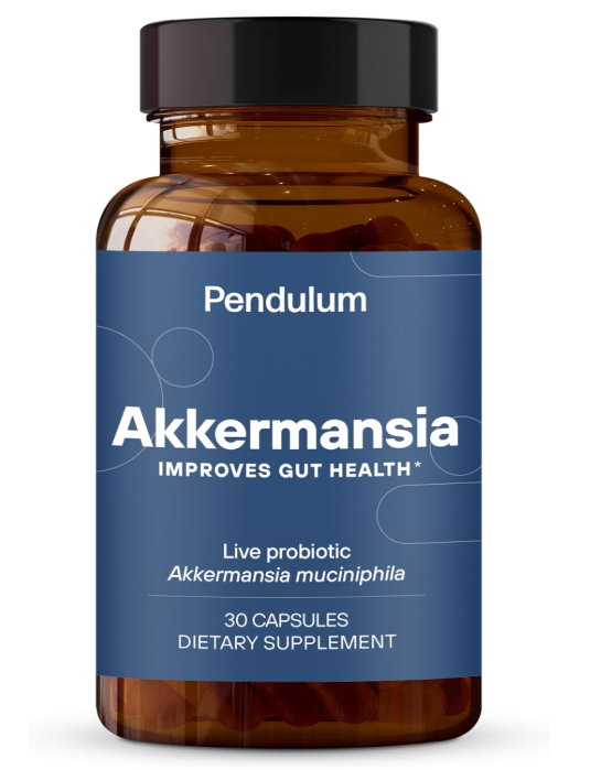 Pendulum Akkermansia Probiotic with Prebiotic Fiber - Increases GLP-1 Production, Delayed Release, Third-Party Tested, 100M AFU Live Strain for Gut Health for Men & Women (30 Capsules, 1-Pack)