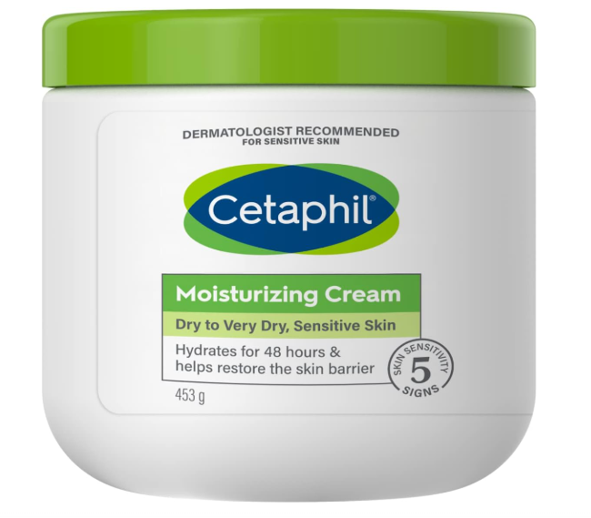 Cetaphil Moisturizing Cream, Face & Body Moisturizer for Men & Women, Dry to Very Dry and Sensitive Skin, Unscented, 453g