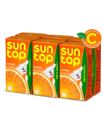 Suntop Orange Juice 125ml Pack of 6